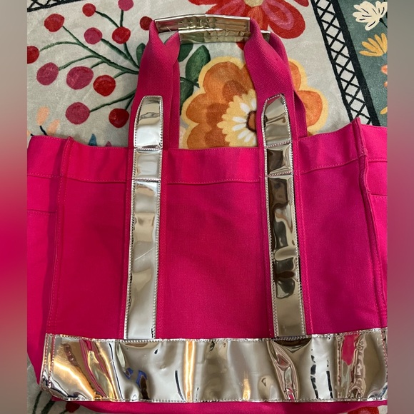 Tory Burch Ella Canvas Tote in Hot Pink - Picture 5 of 15